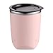 Izolowany próżniowo kubek termiczny kubki do piwa 300 ml termos do herbaty kawy butelka na wodę z pokrywkami naczynie do picia kubek premium na różowy - 300 ml