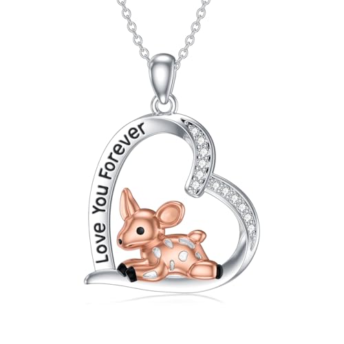 Colgante de reno como regalo emotivo de collar de ciervo para hijas y madres
