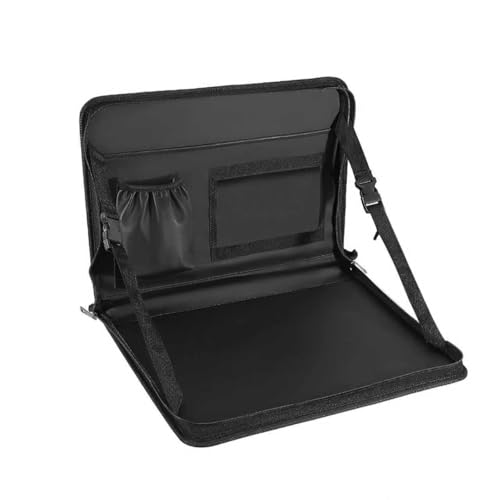SLIMI 1 PC 3 in 1 Steering Wheel Eating Tray, Multifunctional Back Seat Laptop Desk Bag, Leather Seat Back Eating Work Table, Universal for Most Cars, SUVs, Trucks (Black)