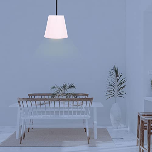 Image of Lurrose Fabric Lampshade Pendant Lamp Shade Barrel Lamp Cover Table Lamp Light Cover for Table Chandelier Wall Lamp, Pink