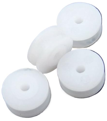 Poulie de modèle de jouet plastique blanc avec roue de poulie en U 2mm