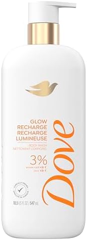 Dove Exfoliating Body Wash Energizes & illuminates skin Glow Recharge body cleanser with 3% brightening serum with vitamin C 547 ml