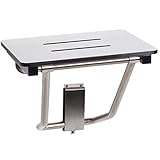 Seachrome 30 x 15 White Folding Shower Bench Seat, ADA Bathroom Safety, Wall-Mount, Transfer Bench