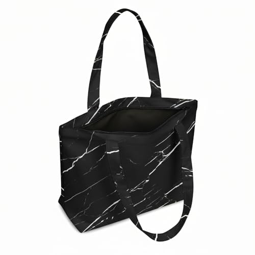 شنطة يد كبيرة توت مطبوعة بتصميم خاص - مقاس 38 × 40 سم - مع شنطة (زهور سماوية)