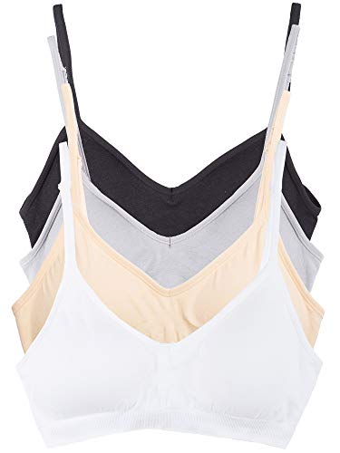 Kalon Women’s 4 Pack Demi Padded Bralette Wireless Comfortable Bra