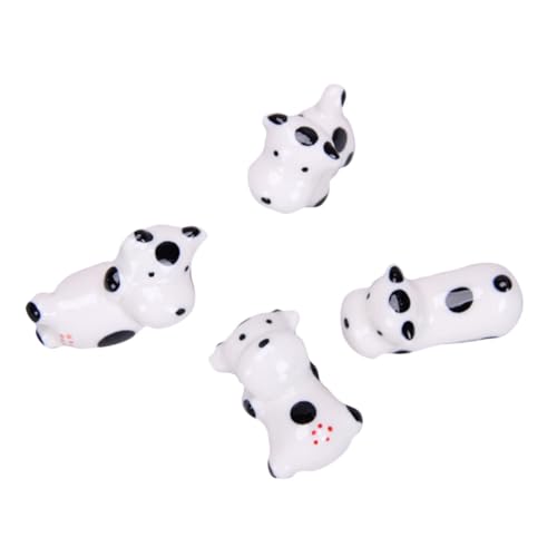 PRETYZOOM 4pcs Cow Ornament Japanese Spoon Chopstick and Spoon Rest Chopsticks Rests Holder Japanese Chopsticks Fairy Cow Mini Cake Mini Decor Miniature Tableware White Ceramics