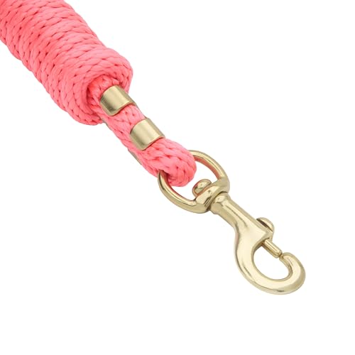 Image of Weaver Equine Performance Lead Rope, Lime Zest, 8' Horse Value Rope with Brass Plated 225 Snap, Soft Comfort Grip, Barn Horse Tack for Daily Use