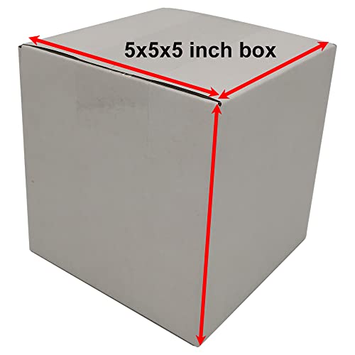 Ch-Box 50 Pack 5X5X5 Inches Small Shipping Boxes, Corrugated Cardboard Cube Mailers For Packaging Packing Storage Business Supplies, White (B555-50) #TOP1