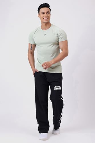 Image of FUAARK Grain Men's Slim Fit Heavyweight Stretchable Raglan Sleeves Gym & Workout Tshirt