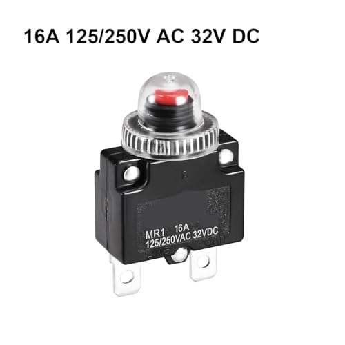 Disyuntor térmico reset de 10A protector de sobrecarga 125V 250V CA con capuchón estanco 5