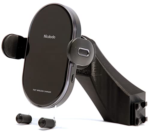 CraVeDRIVE Support de téléphone portable pour voiture 15 W avec fonction de charge I Compatible Dacia Media NAV Evolution I Wireless Quick Charge I Support de...