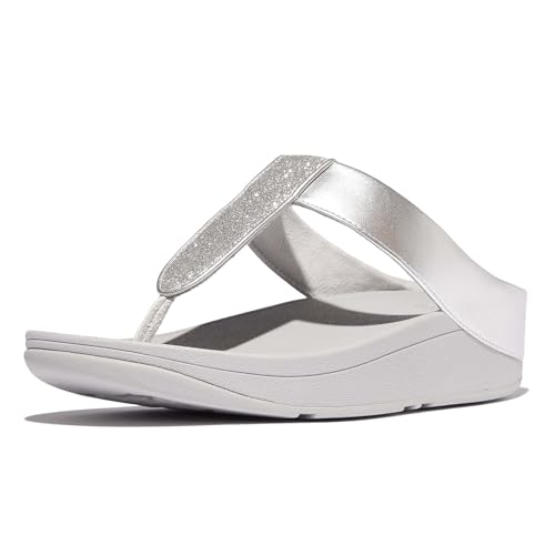 Image of FitFlop Women's FINO Glitterdust Metallic Toe Post Flip Flop Sandal