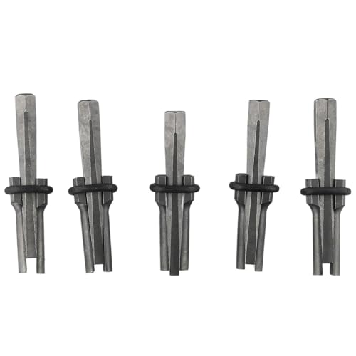 NiuLumea 5-Piece 58 Inch (18mm) Rock Splitting Wedges and Feather Shims Set, Hand Tool Splitting Stone, Granite, and Concrete