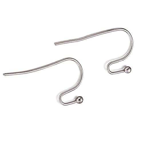 KISSITTY 300-Piece Hypoallergenic 316 Stainless Steel French Hook Ball Dot Ear Wires 22x12x2mm...