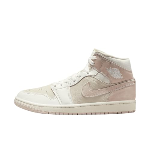 Air Jordan 1 Mid SE Women's Shoes (FQ1926-161, Coconut Milk/Sail/Legend Pink) Size 12