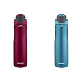 Contigo AUTOSEAL Chill Vacuum-Insulated Stainless Steel Water Bottle, 24 oz, Very Berry AND Contigo AUTOSEAL Chill Vacuum-Insulated Stainless Steel Water Bottle, 24 oz, Scuba