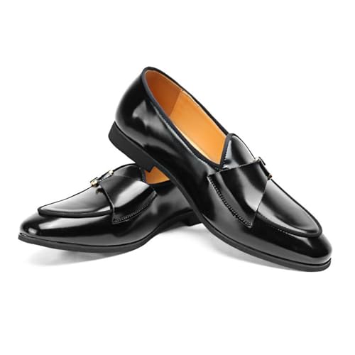 Mens Loafers with Patent Leather Business Dress Slip on Loafer Shoes for Men3