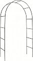Garden Arch, Outdoor Flower Garden Arch Trellis, Sturdy Steel Arbor for Climbing Plants, Wedding Decoration, 94" H x 55" W, Black