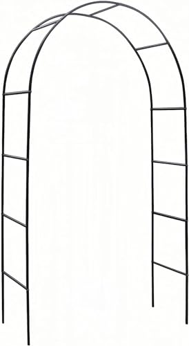 Garden Arch Outdoor Flower Garden Arch Trellis Sturdy Steel Arbor for Climbing Plants Wedding Decoration 94 H x 55 W Black