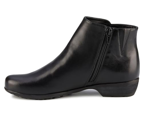 Ros Hommerson Women's EZRA Leather Round Toe Bootie With Hidden Zipper3