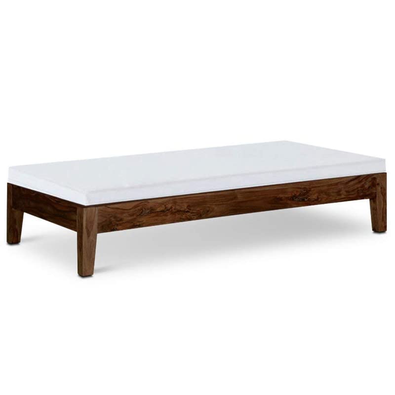 Image of Wudniture Solid Sheesham Wood Single Bed I Sheesham Wood Single Size Bed-Natural Dark Brown