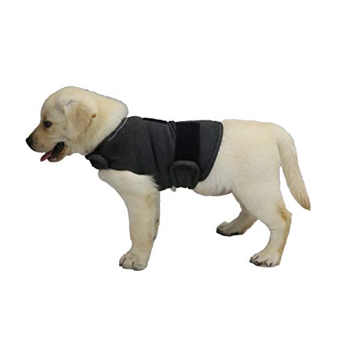 Image of Comfort Dog Anxiety Relief Coat, Dog Anxiety Calming Vest Wrap for Thunderstorm,Travel,4th of July Fireworks,Vet Visits,Separation Anxiety Relief for Dogs (Small (Pack of 1), Gray)