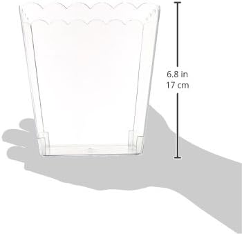 Medium Scalloped Plastic Container - 6" - Clear - 1 Pc.