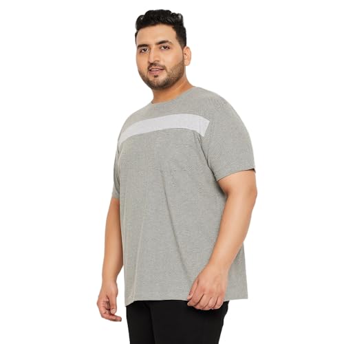 Image of Bigbanana Plus Size Men's Regular Fit Textured Round Neck Tshirt