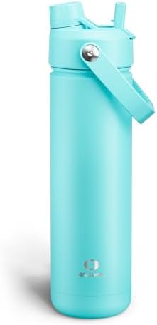 ENCOOL Insulated Water Bottle with Straw Stainless Steel Water Bo...