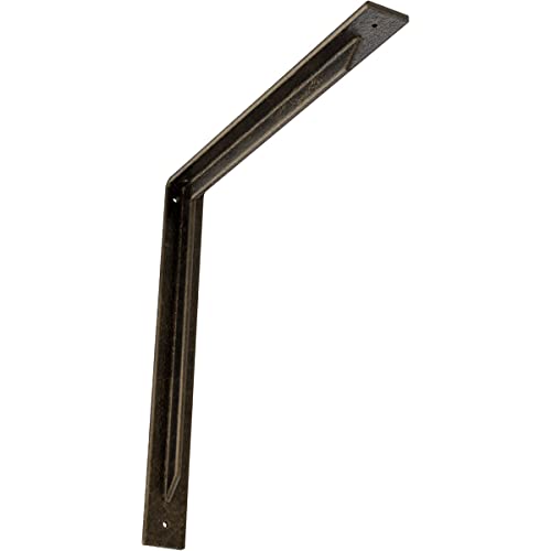 2" W x 18" D x 18" H Stockport Steel Bracket, Antiqued Pale Gold