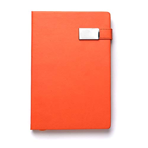 Image of COI Diary Orange UNDATED Planner - Vintage Style A5 Travel Diary for an Awesome Friendly Kids for Office Going Boys and Girls with Pen Magnetic Lock.