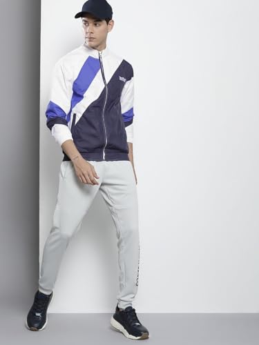 Image of The Indian Garage Co Men Regular Fit Colorblocked Wind Cheater