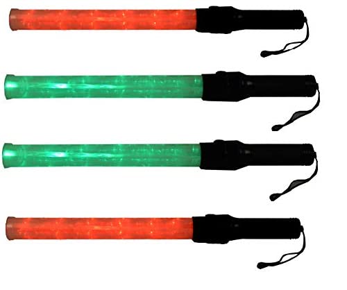 K T I® Traffic Safety Baton Light with Torch Battery operated (Battery Not Included)(Length- 52 Cm & Diameter Size- 4 Cm) Pack of 4