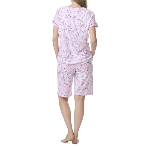 Image of Karen Neuburger Women's Plus Size Short Sleeve Bermuda Short Pajama Set