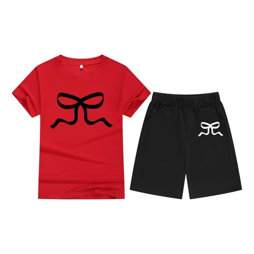 T-shirt enfant à manches courtes avec imprimé nœud doux