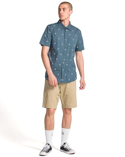 Volcom Men's Patterson Short Sleeve Button Down Woven Shirt4