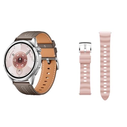 HUAWEI WATCH GT 6 46mm X}[gEHb` 1.47C` O[+[t@[EFC] WATCH GT6 EasyFit Pink Fluoroelastomer Strap(18mm) X}[gEHb`pxg