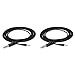 Hosa CMS-105 3.5 mm TRS to 1/4" TRS Stereo Interconnect Cable, 5 Feet (Pack of 2)