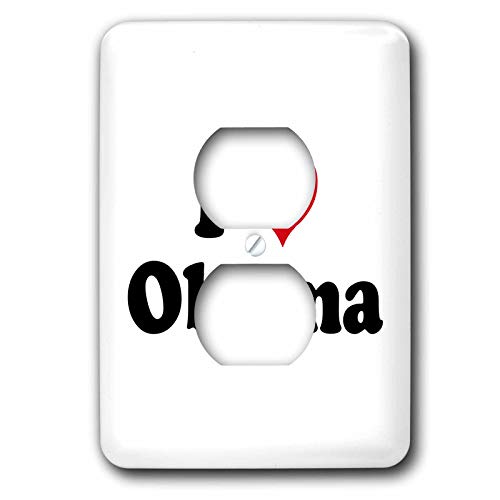 Cache prise I Love Obama 2 par 3dRose LLC, plaque murale décorative