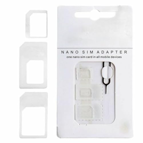 3 in 1 Nano SIM Card Adapter, SIM Card Adapter Kit, Sim Adapter Set Sim Card Adapter with SIM Ejector Pin Compatible with Mobile Phones
