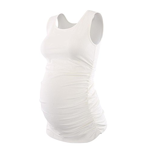 ZUMIY Maternity Top, Gravidanza Top Cotone Rotondo Donna Avvolto in Vita Camomilla maternità Camicia
