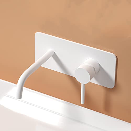 Robinet de salle de bain à poignée unique blanc pour une routine matinale fluide