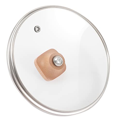 TOPBATHY Tapa De Olla De Vidrio Templado Transparente Para Sartenes y Ollas Lavable y Portátil Para Cocina Diaria y Uso Fogones De Gas o Eléctricos