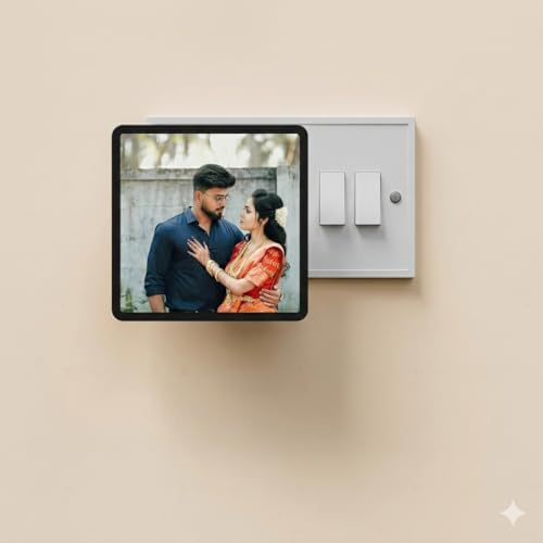 Image of Personalised Photo Plug Lamp, Custom Picture Night Light, Unique Gift for Home Decor
