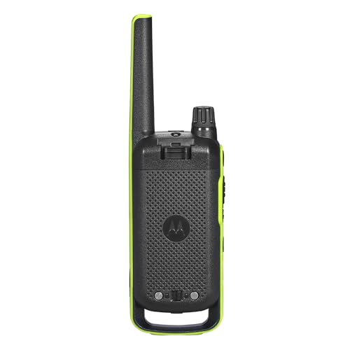 Image of Motorola Solutions T803 Waterproof IP54 Two Way Radio Walkie Talkie 35 mi. Bluetooth w /Charging Dock 2-Pack (Lime Green)