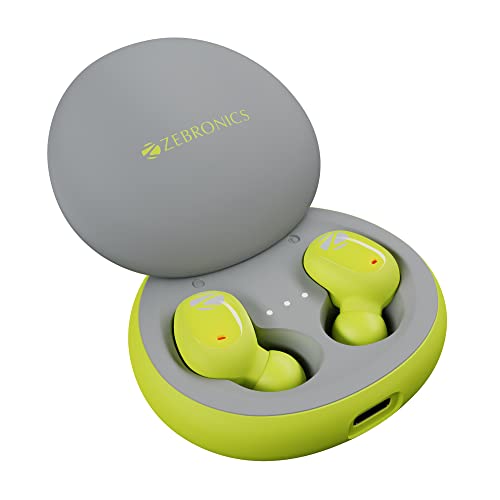 Image of Zebronics Zeb-Sound Bomb N1 True Wireless Earbuds with ENC, Gaming Mode (up to 50ms), Bluetooth V5.2, Voice Assistant, Splash Proof, Type C, and Mic (Grey Volt) (Zeb-Sound Bomb N1 (Grey Volt))