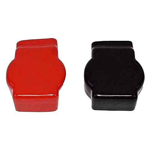 A-Team Performance Universal Flexible Vinyl Military Spec Battery Terminal Covers, Copper Plating UL94 Flame Class V-2 Positive, and Negative, Red and Black