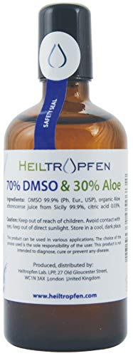 Heiltropfen Roll On Dmso And Aloe Arborescense By Dr. Hartmut Fischer | Amber Glass Bottle With Roll On | 3.4 Fl Oz - 100 Ml | High Purity #TOP2