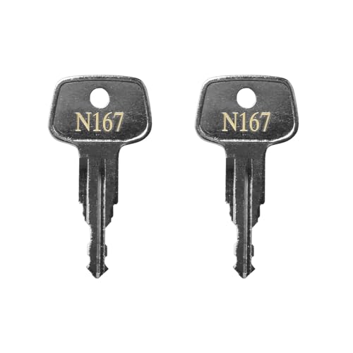 N167 Errebi Key Replacement,Thule Car Rack Replacement Key for Thule Ski,Cargo Box,Roof,Carrier Racks and Crossbars - Codes N167 [2 pcs]
