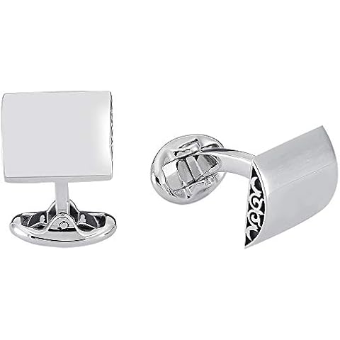 Vinani Design Manschettenknöpfe viereckig schlicht glänzend 925 Sterling Silber Herren Anzug Hemd 2MAP Cover